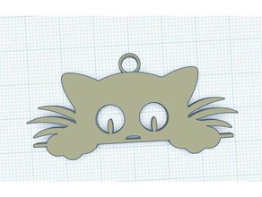 shy cat chat timide jewelry pendant pendentif 3d print model - Mito3D