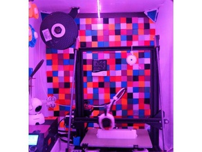 3d geometric art printer enclosure background tiles 3d print model - Mito3D