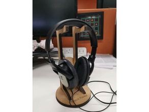 headphone stand office desk headphones holder lasercut 3d print model - Mito3D