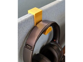 headphone cubicle mount 3d printing headphones 3d print model - Mito3D