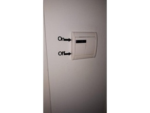 on-off label organization light switch 3d print model - Mito3D
