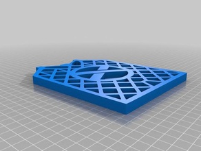 my customized space grid-fin coaster trivet thingamajig decor 3d print model - Mito3D