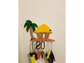 beach shack détenteur de la clé décor cadeau noël 3d print model - Mito3D