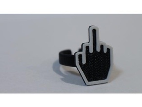 middle finger ring rings expandable 3d print model - Mito3D