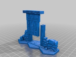 gloomhaven portas brinquedo jogo os acessórios dungeon o terreno wargaming 3d print model - Mito3D