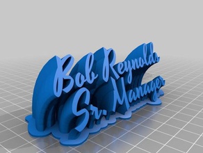 bobby office customized 3d print model - Mito3D
