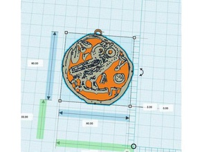 chouette drachme bijoux médaille pendentif 3d print model - Mito3D