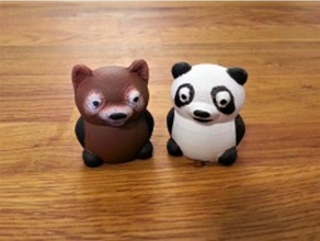 panda figures toys games 3d print model - Mito3D