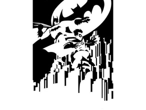 batman robin plantilla 2d art dc comics 3d print model - Mito3D