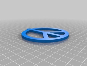 peace sign medallion fashion 3d print model - Mito3D