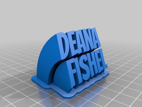 df sweeping 2-line name plate office customized 3d print model - Mito3D