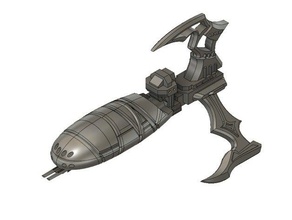 dark eldar cruiser 1 brinquedos jogos battlefleet gótico 3d print model - Mito3D