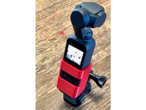 dji osmo pocket gopro mount camera holder houder go pro 3d print model - Mito3D