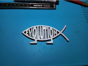 evolution fish car decal automotive science 3d print model - Mito3D