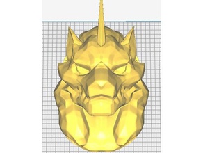power ranger fuerza salvaje zen aku las esculturas 3dmodel la cabeza 3d print model - Mito3D