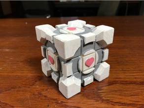 magnetic rubiks companion cube 3x3 3d printing anycubic dlp paperweight portal 2 prop puzzle replica resin rubics sla 3d print model - Mito3D