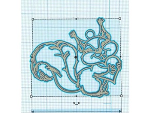 esquilo coração coeur d&eacutecureuil jóias pingente pendentif 3d print model - Mito3D