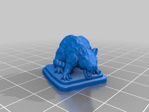héros de la quête rat géant 3d l'impression frostgrave heroquest rosd 3d print model - Mito3D