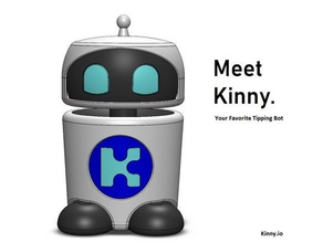 kinny your favorite tipping bot 3d signs logos kincoin kintoken tipbot 3d print model - Mito3D