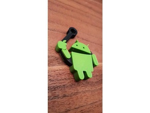 multicolor android eating apple keychain keychains logo multicolors 3d print multicolour 3d print model - Mito3D