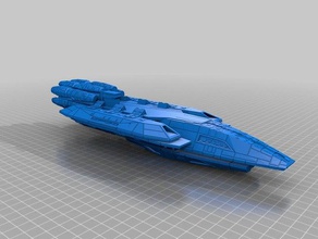battlestar galactica überarbeitet Träger 3d-drucken 3d print model - Mito3D