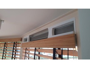 blinds frame window air vents decor horizontal blind vertical windows airvent 3d print model - Mito3D