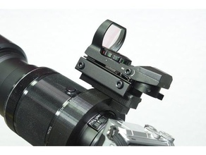 red dot sight mount nikon 1 cx 70-300mm f45-56 vr nato ferroviario fotocamera 3d print model - Mito3D