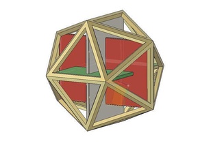 golden rectangles icosahedron math art ratio 3d print model - Mito3D