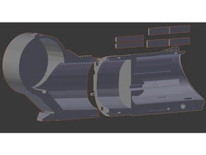 predator arma spalla hollow -1 ° fase servi le scansioni repliche 3d print model - Mito3D