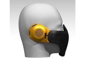 airsoft ear protection mesh mask diy bearing 3d print model - Mito3D