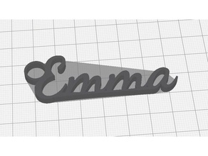 llavero de emma llaveros 3d regalo clave la cadena las principales cadenas nombre personalizada slimprint pequeño 3d print model - Mito3D