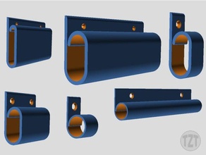j-kanal kablo düzenleyici tutucu yönetimi Pisti askı parçaları 3d print model - Mito3D