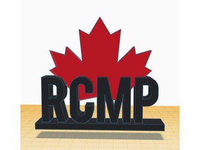 rcmp sign maple leaf 2d art canada canadian 3d print model - Mito3D