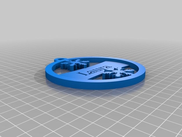 laura snowflake decor customized 3D print model - Mito3D
