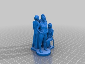 printle femme 107 110 Skulpturen 3d print model - Mito3D
