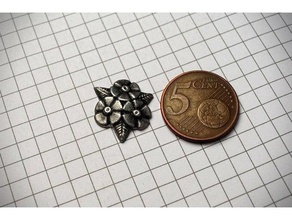 forget-me-not badge coins badges decoration flower freemason freemasonry jewelry masonic pin 3d print model - Mito3D