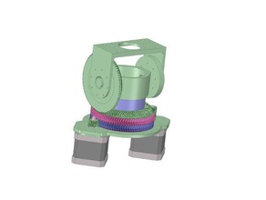 differential drive pan tilt engineering 3d print model - Mito3D