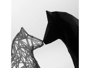 filaire dala cheval animaux dalahast dalahorse low poly fait de suède 3d print model - Mito3D