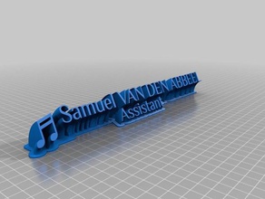 placa com o nome de sam wb office personalizado 3d print model - Mito3D