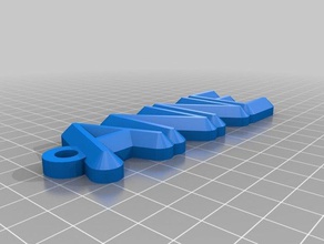 anne nom d'un trousseau de clés l'organisation personnalisé 3d print model - Mito3D