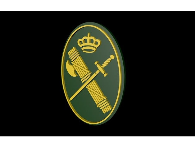 la guardia civil logo des signes les logos insigne espaa militar placa policia 3D print model - Mito3D