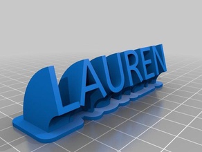 lauren office customized 3d print model - Mito3D