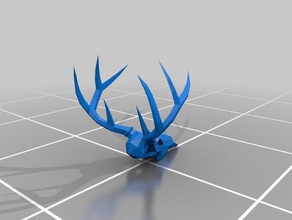 low-poly-Hirsch-Schädel Tiere Reh lowpoly Schädel 3d print model - Mito3D