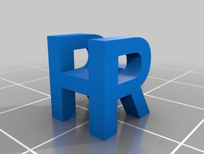 3d rh sinais logotipos personalizado 3d print model - Mito3D