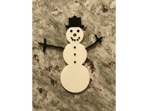 burnuna kardan adam Noel ağacı süsleme ışık dekor süslemeleri süsü frosty snowman tatil dekorasyon 3d print model - Mito3D