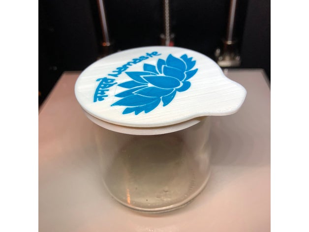 deux-tone oui yogourt pop couvercle les conteneurs namaste jar deux couleurs 3D print model - Mito3D