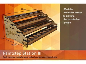 paintstep station modular hobby paint system toys games paints miniature 3d print model - Mito3D