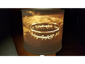 lithophane lampshade lord rings 3d printing support 3d print model - Mito3D