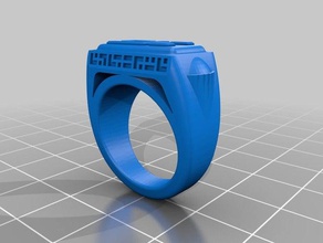 chevaliere initiale coll anneaux 3d print model - Mito3D
