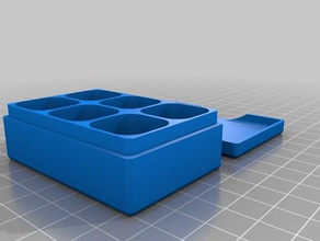 caixa de nothced tampa redonda compartimentos brinquedo jogo os acessórios personalizado 3d print model - Mito3D